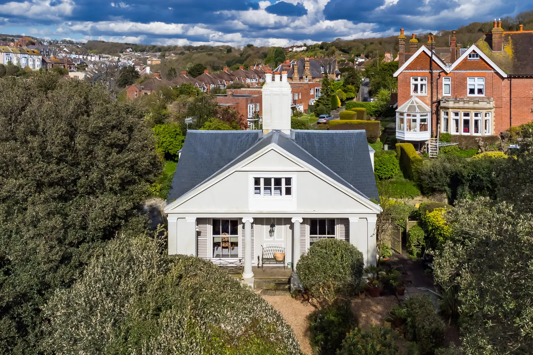 Fotografie domu z dronu anglie